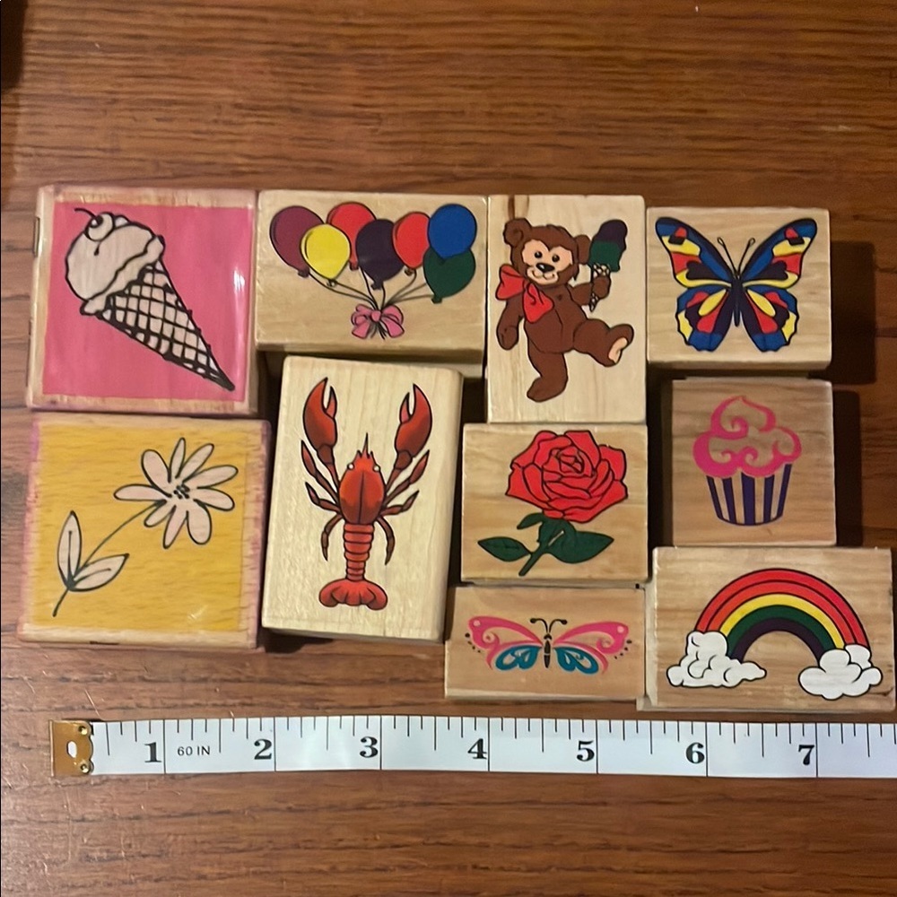 Colorful Rubber Stamp Set (10pcs)
